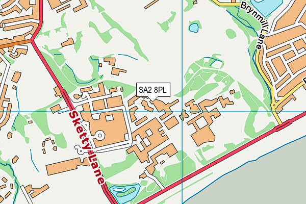 SA2 8PL map - OS VectorMap District (Ordnance Survey)
