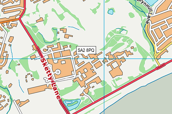 SA2 8PQ map - OS VectorMap District (Ordnance Survey)