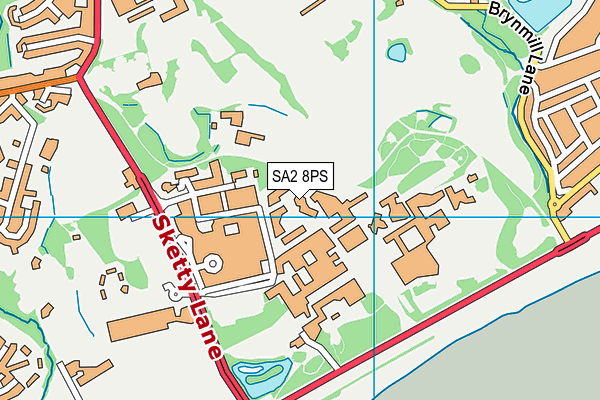 SA2 8PS map - OS VectorMap District (Ordnance Survey)