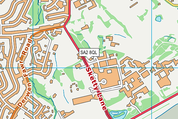 SA2 8QL map - OS VectorMap District (Ordnance Survey)