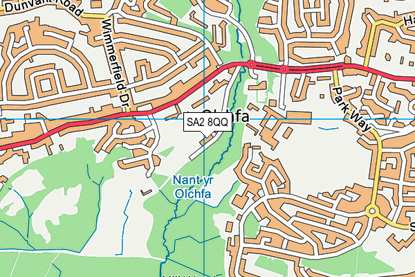 SA2 8QQ map - OS VectorMap District (Ordnance Survey)