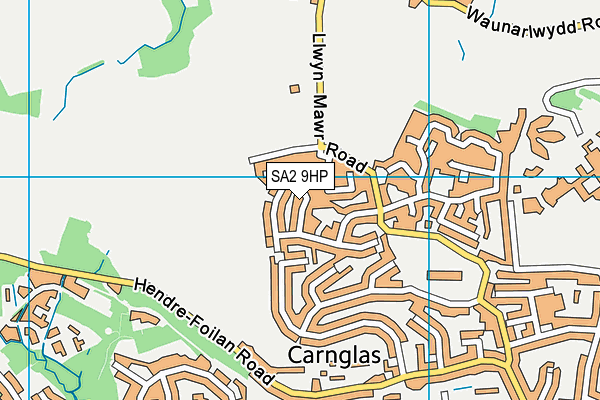 SA2 9HP map - OS VectorMap District (Ordnance Survey)