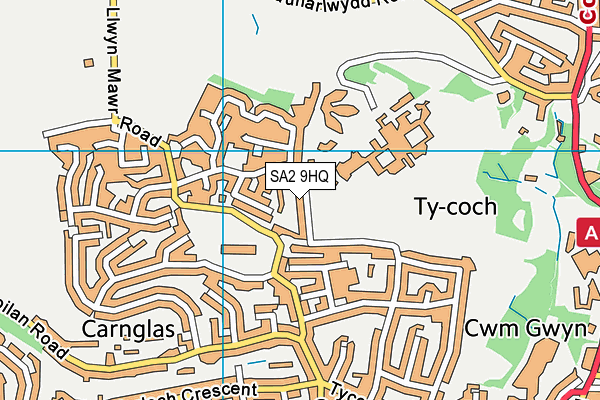 SA2 9HQ map - OS VectorMap District (Ordnance Survey)