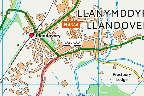 SA20 0AB map - OS VectorMap District (Ordnance Survey)