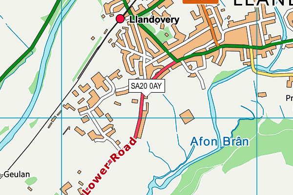 SA20 0AY map - OS VectorMap District (Ordnance Survey)