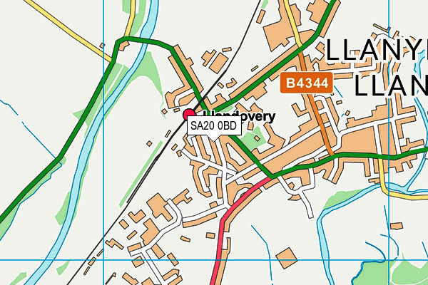 SA20 0BD map - OS VectorMap District (Ordnance Survey)