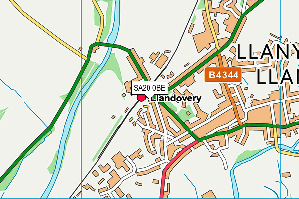 SA20 0BE map - OS VectorMap District (Ordnance Survey)