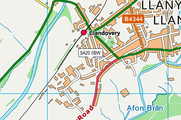 SA20 0BW map - OS VectorMap District (Ordnance Survey)