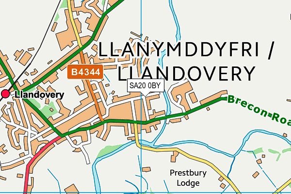 SA20 0BY map - OS VectorMap District (Ordnance Survey)