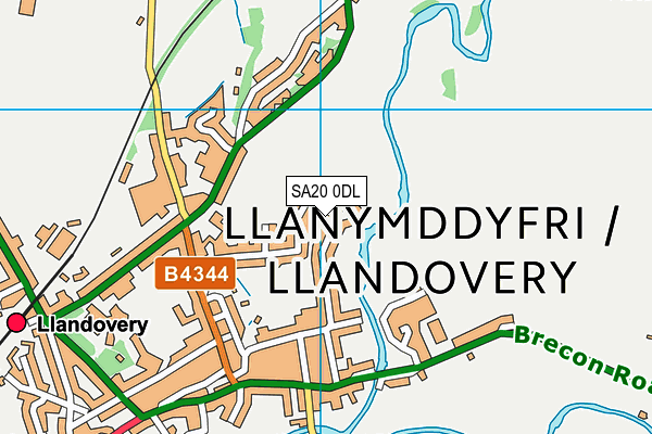 SA20 0DL map - OS VectorMap District (Ordnance Survey)