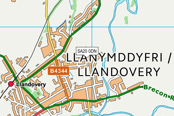 SA20 0DN map - OS VectorMap District (Ordnance Survey)