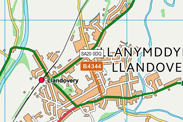 SA20 0DQ map - OS VectorMap District (Ordnance Survey)