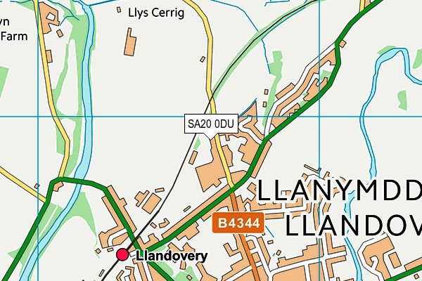 SA20 0DU map - OS VectorMap District (Ordnance Survey)