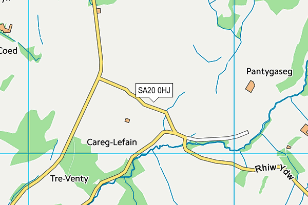 SA20 0HJ map - OS VectorMap District (Ordnance Survey)