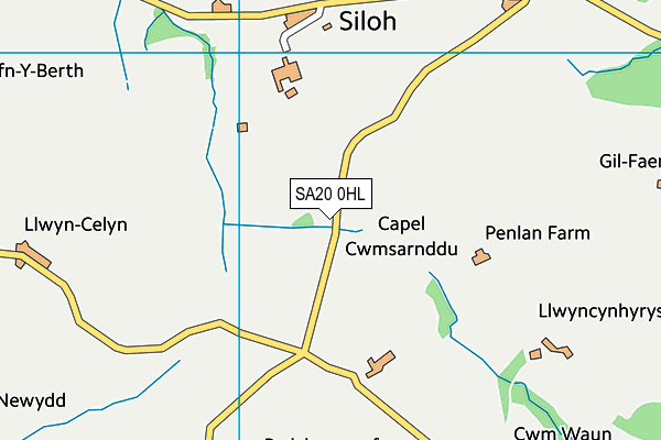 SA20 0HL map - OS VectorMap District (Ordnance Survey)