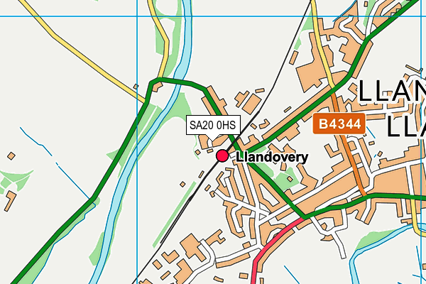 SA20 0HS map - OS VectorMap District (Ordnance Survey)