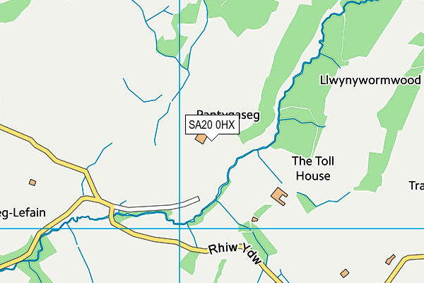 SA20 0HX map - OS VectorMap District (Ordnance Survey)