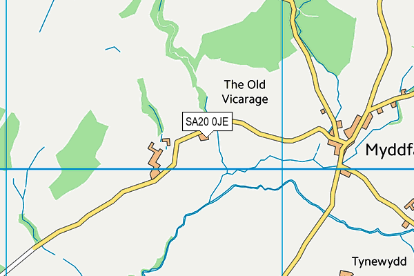 SA20 0JE map - OS VectorMap District (Ordnance Survey)