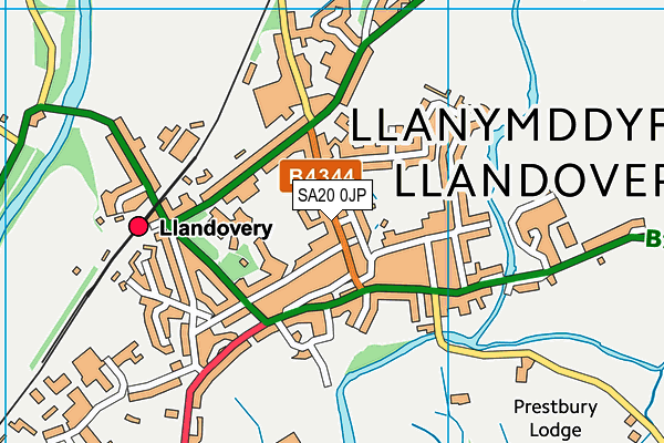 Map of THE BEAR LLANDOVERY LTD at district scale