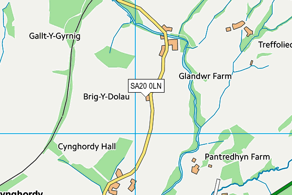 SA20 0LN map - OS VectorMap District (Ordnance Survey)