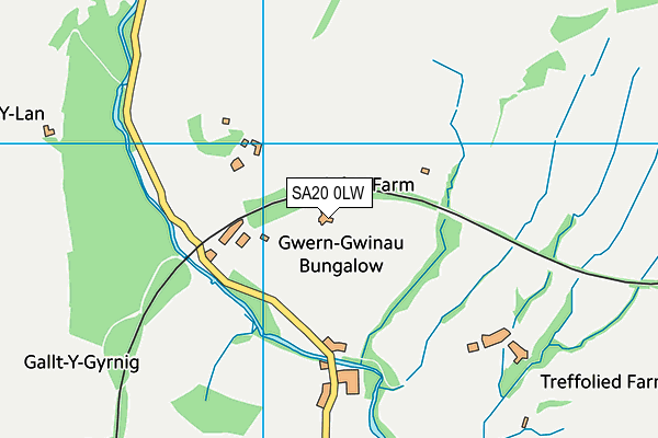 SA20 0LW map - OS VectorMap District (Ordnance Survey)