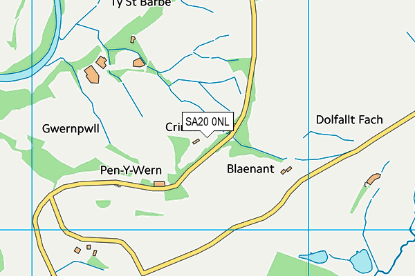Coleg Elidyr map (SA20 0NL) - OS VectorMap District (Ordnance Survey)