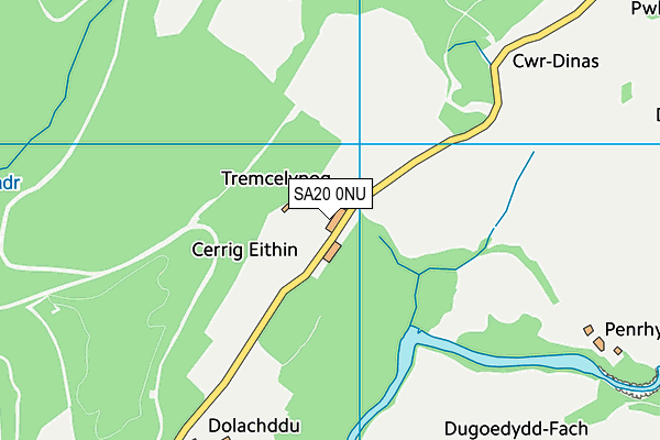 SA20 0NU map - OS VectorMap District (Ordnance Survey)