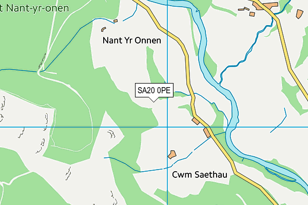 SA20 0PE map - OS VectorMap District (Ordnance Survey)
