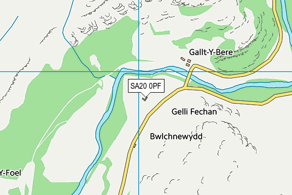 SA20 0PF map - OS VectorMap District (Ordnance Survey)