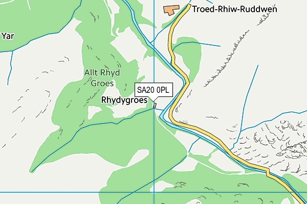 SA20 0PL map - OS VectorMap District (Ordnance Survey)