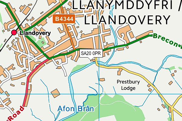 SA20 0PR map - OS VectorMap District (Ordnance Survey)