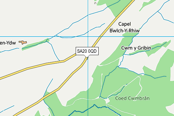 SA20 0QD map - OS VectorMap District (Ordnance Survey)