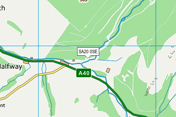 SA20 0SE map - OS VectorMap District (Ordnance Survey)