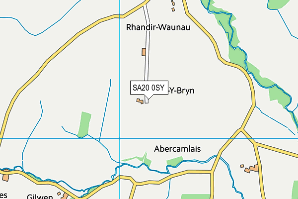 SA20 0SY map - OS VectorMap District (Ordnance Survey)