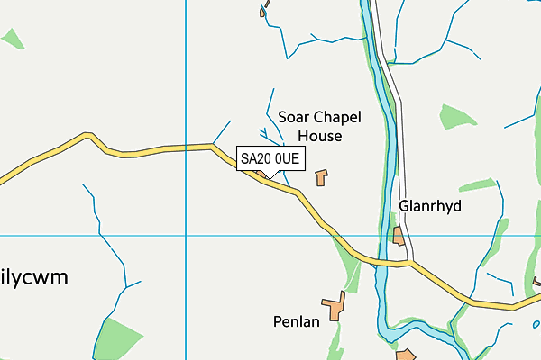 SA20 0UE map - OS VectorMap District (Ordnance Survey)