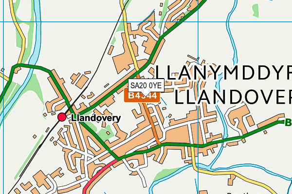 SA20 0YE map - OS VectorMap District (Ordnance Survey)