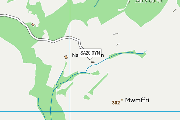 SA20 0YN map - OS VectorMap District (Ordnance Survey)