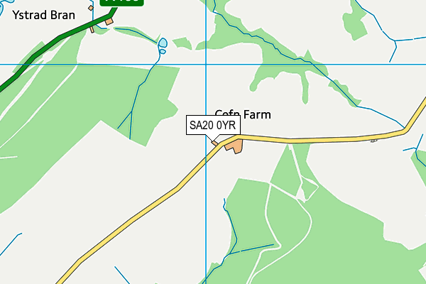 SA20 0YR map - OS VectorMap District (Ordnance Survey)