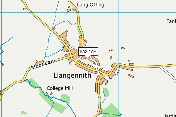 SA3 1AH map - OS VectorMap District (Ordnance Survey)