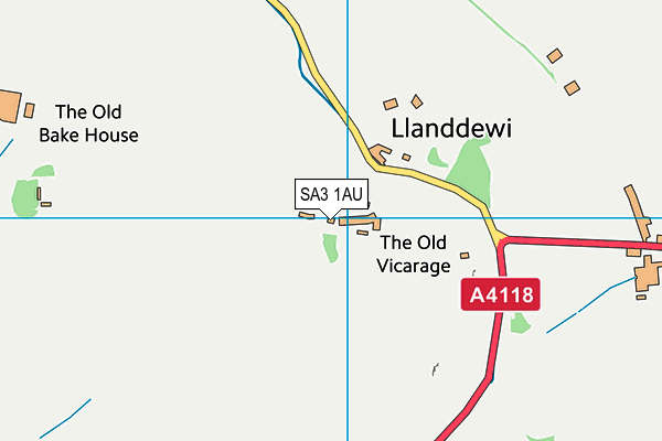 SA3 1AU map - OS VectorMap District (Ordnance Survey)