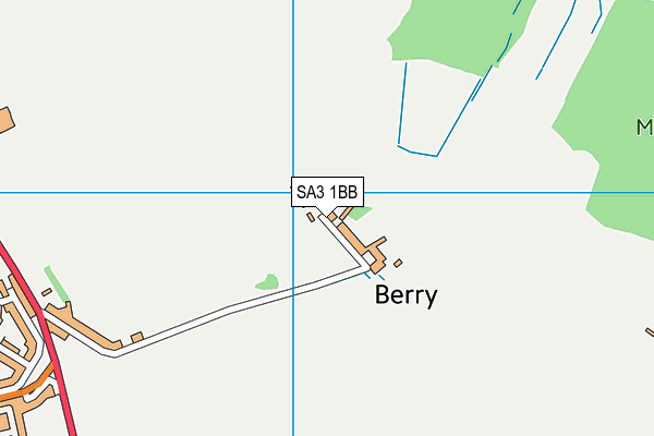 SA3 1BB map - OS VectorMap District (Ordnance Survey)