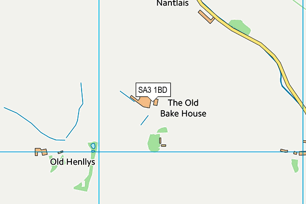SA3 1BD map - OS VectorMap District (Ordnance Survey)
