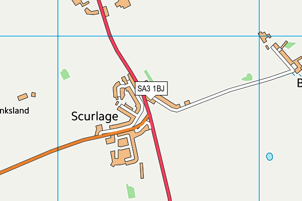 SA3 1BJ map - OS VectorMap District (Ordnance Survey)