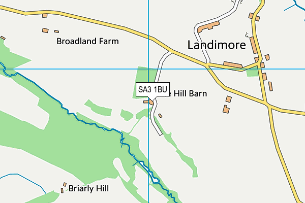 SA3 1BU map - OS VectorMap District (Ordnance Survey)