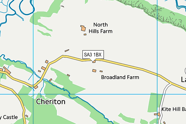 SA3 1BX map - OS VectorMap District (Ordnance Survey)