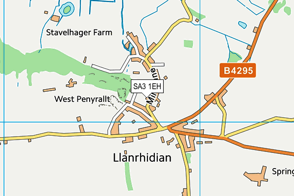 SA3 1EH map - OS VectorMap District (Ordnance Survey)