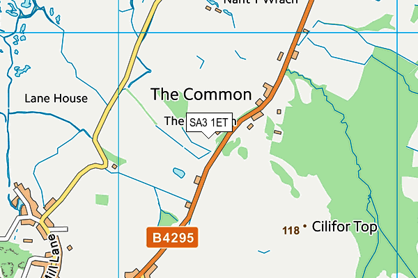 SA3 1ET map - OS VectorMap District (Ordnance Survey)