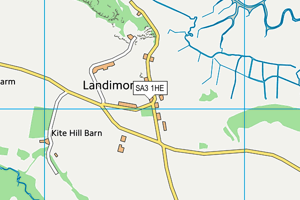 SA3 1HE map - OS VectorMap District (Ordnance Survey)