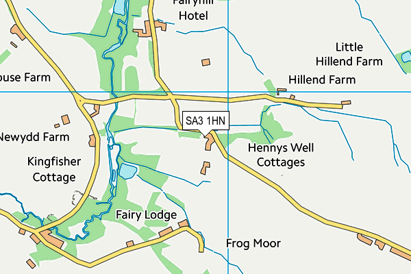 SA3 1HN map - OS VectorMap District (Ordnance Survey)