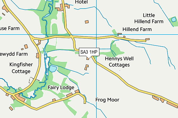 SA3 1HP map - OS VectorMap District (Ordnance Survey)